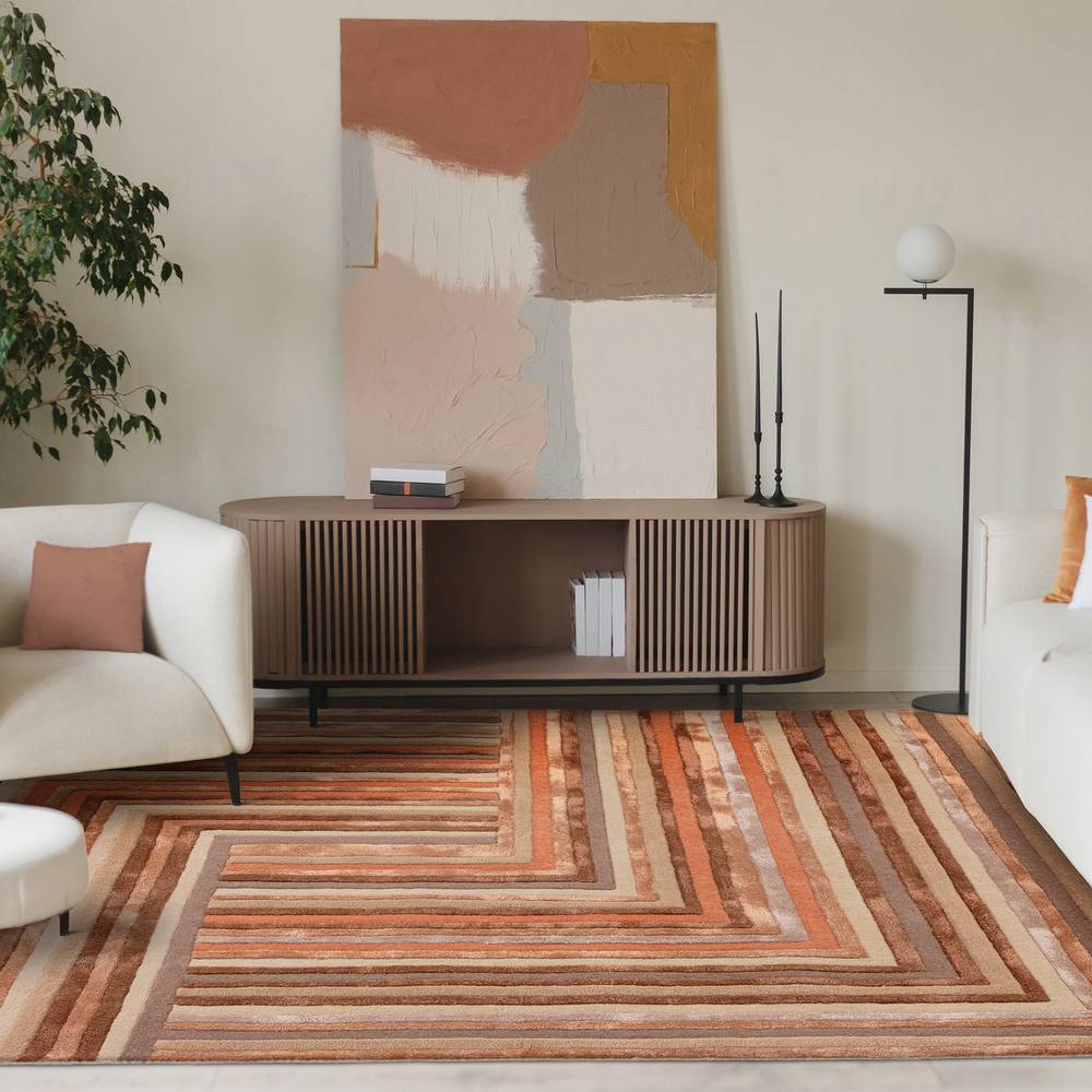 Matrix 200x300cm 80 Network Terracotta Rug