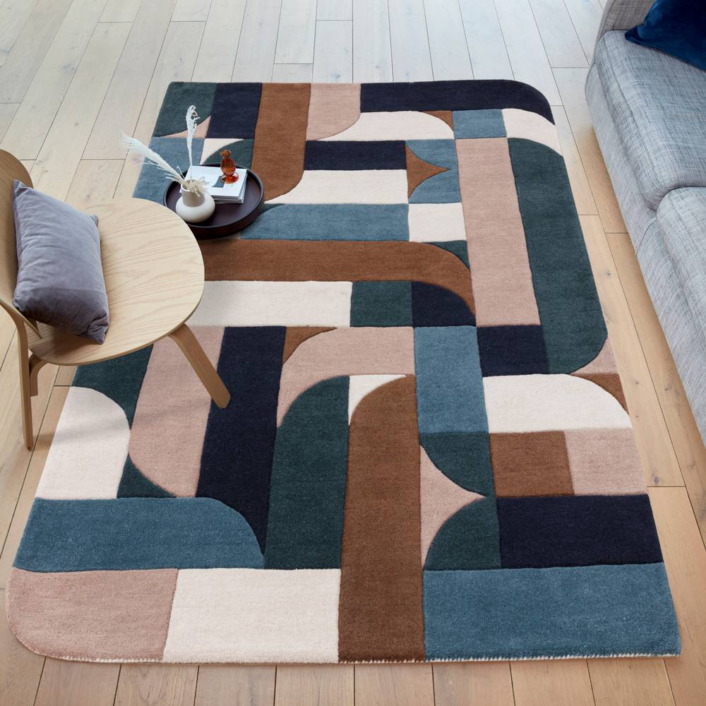 Matrix 120x170cm 89 Klotski Teal Rug