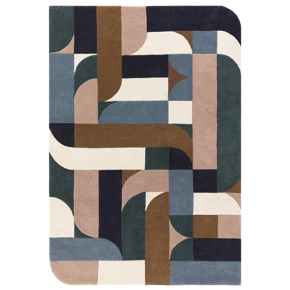 Matrix 160x230cm 89 Klotski Teal Rug