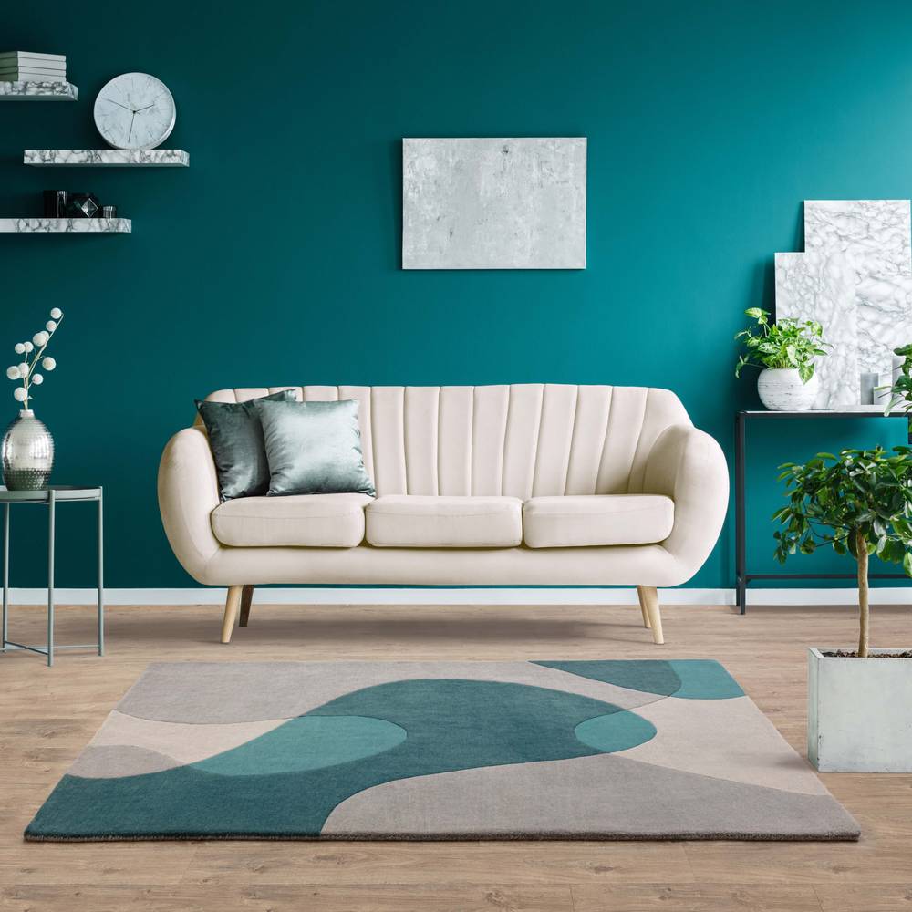 Matrix Rug 120x170cm 57 Arc Teal Rug – Furniture Edit