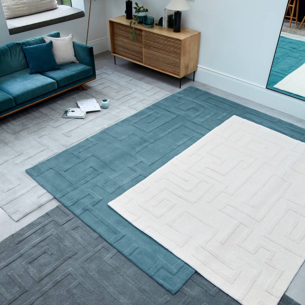 Maze 120x170cm Silver Rug