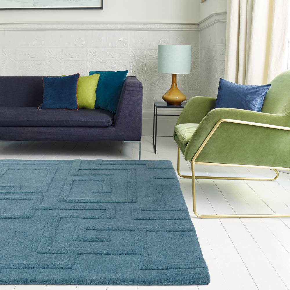 Maze 120x170cm Teal Rug