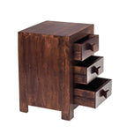 Dockland Dark Mango Three Drawer Bedside