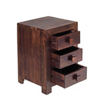 Dockland Dark Mango Three Drawer Bedside