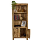Brushwood Solid Wood Bookcase With Doors