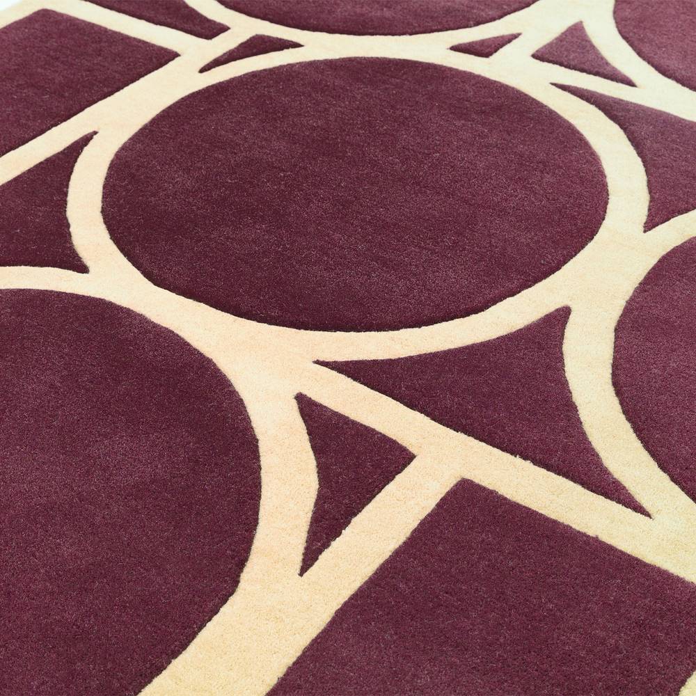 Metro  200x290cm Plum Rug