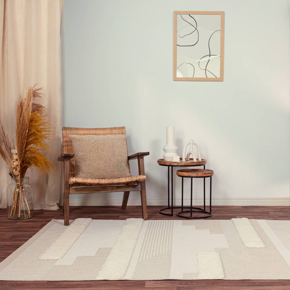 Monty 080x150cm MN06 Natural/Cream Geometric Rug
