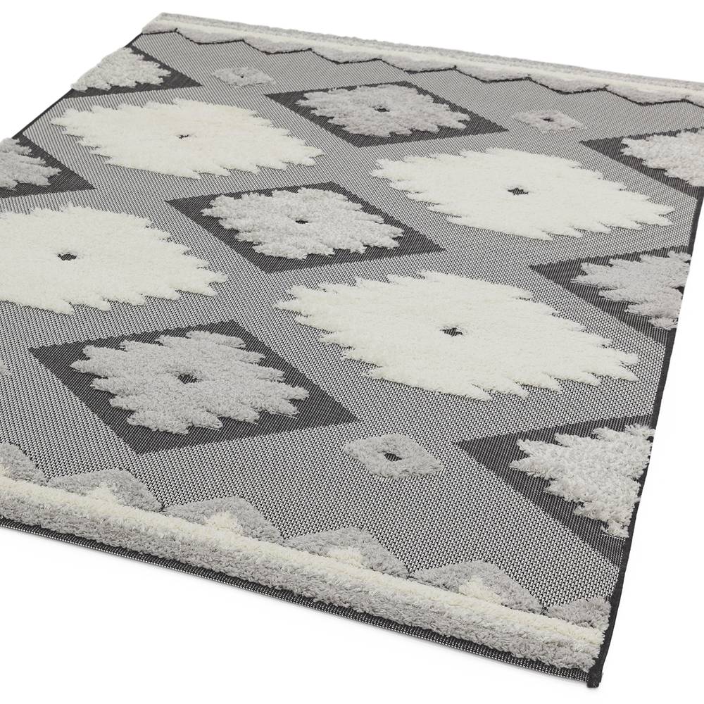 Monty 120x170cm MN01 Black/Cream Tribal Rug