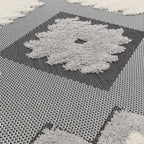 Monty 080x150cm MN01 Black/Cream Tribal Rug