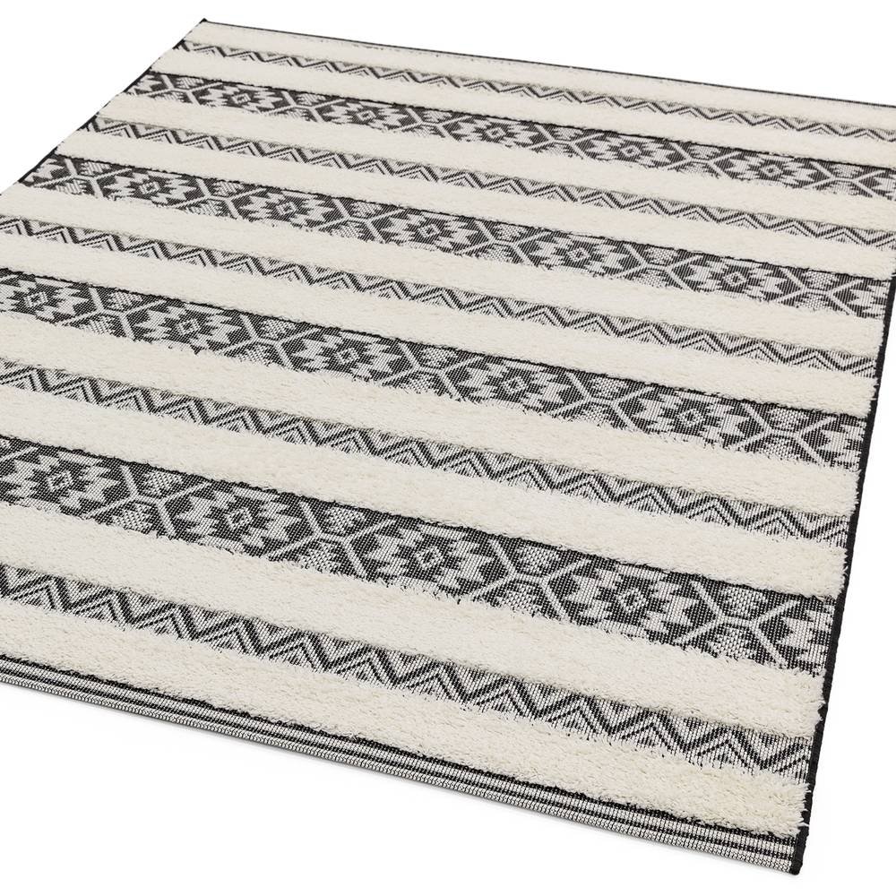 Monty 200x290cm MN03 Black/Cream Stripe Rug