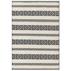 Monty 080x150cm MN03 Black/Cream Stripe Rug
