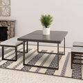 Monty 160x230cm MN03 Black/Cream Stripe Rug
