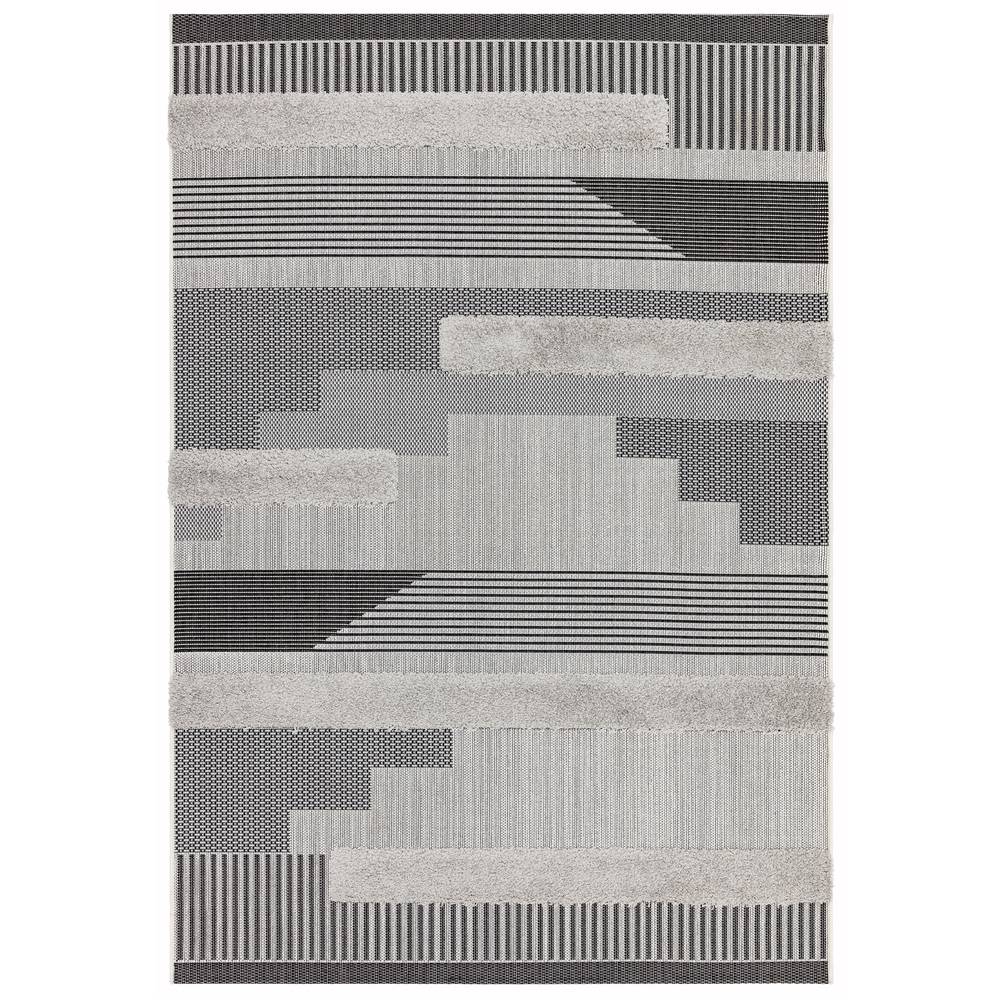 Monty 200x290cm MN05 Black/Grey Geometric Rug