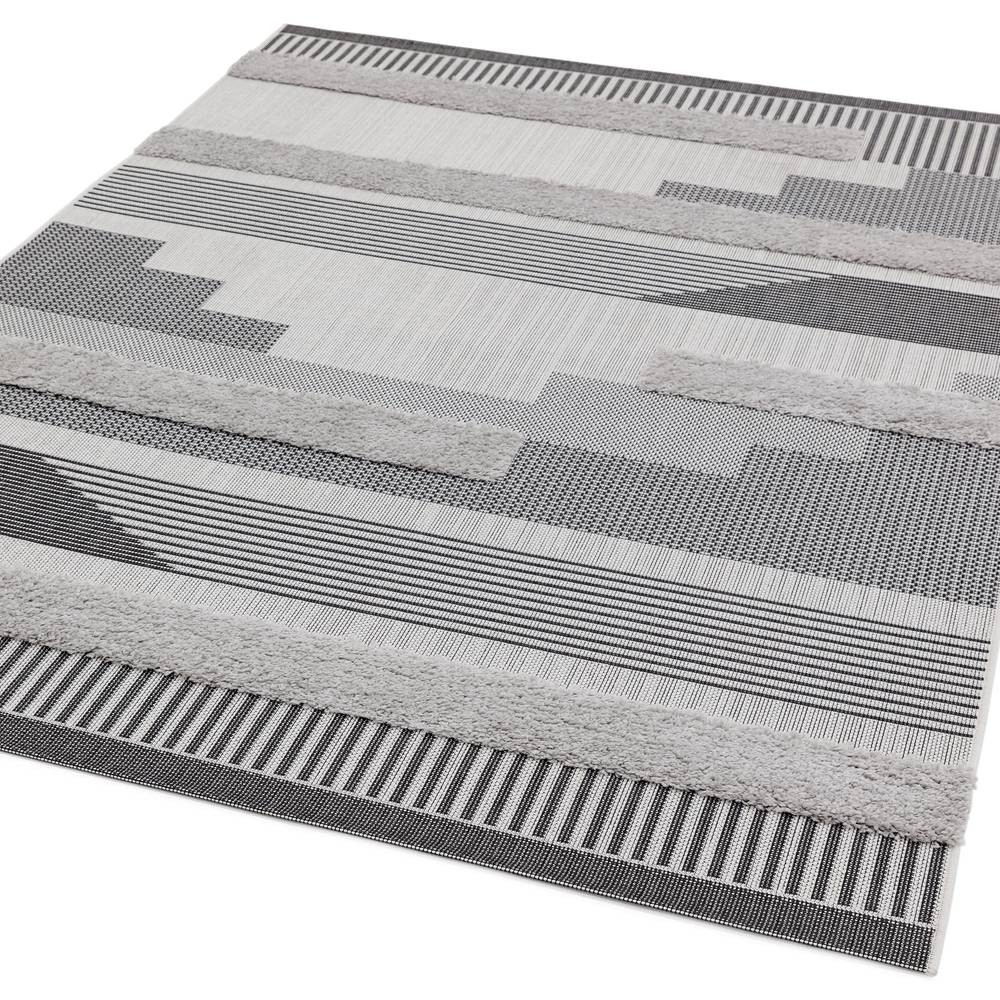Monty 200x290cm MN05 Black/Grey Geometric Rug