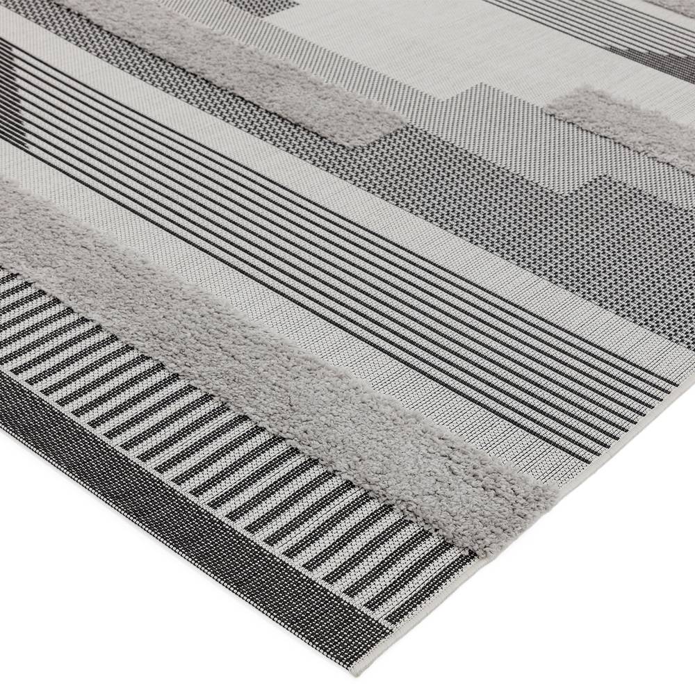 Monty 200x290cm MN05 Black/Grey Geometric Rug