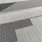 Monty 200x290cm MN05 Black/Grey Geometric Rug