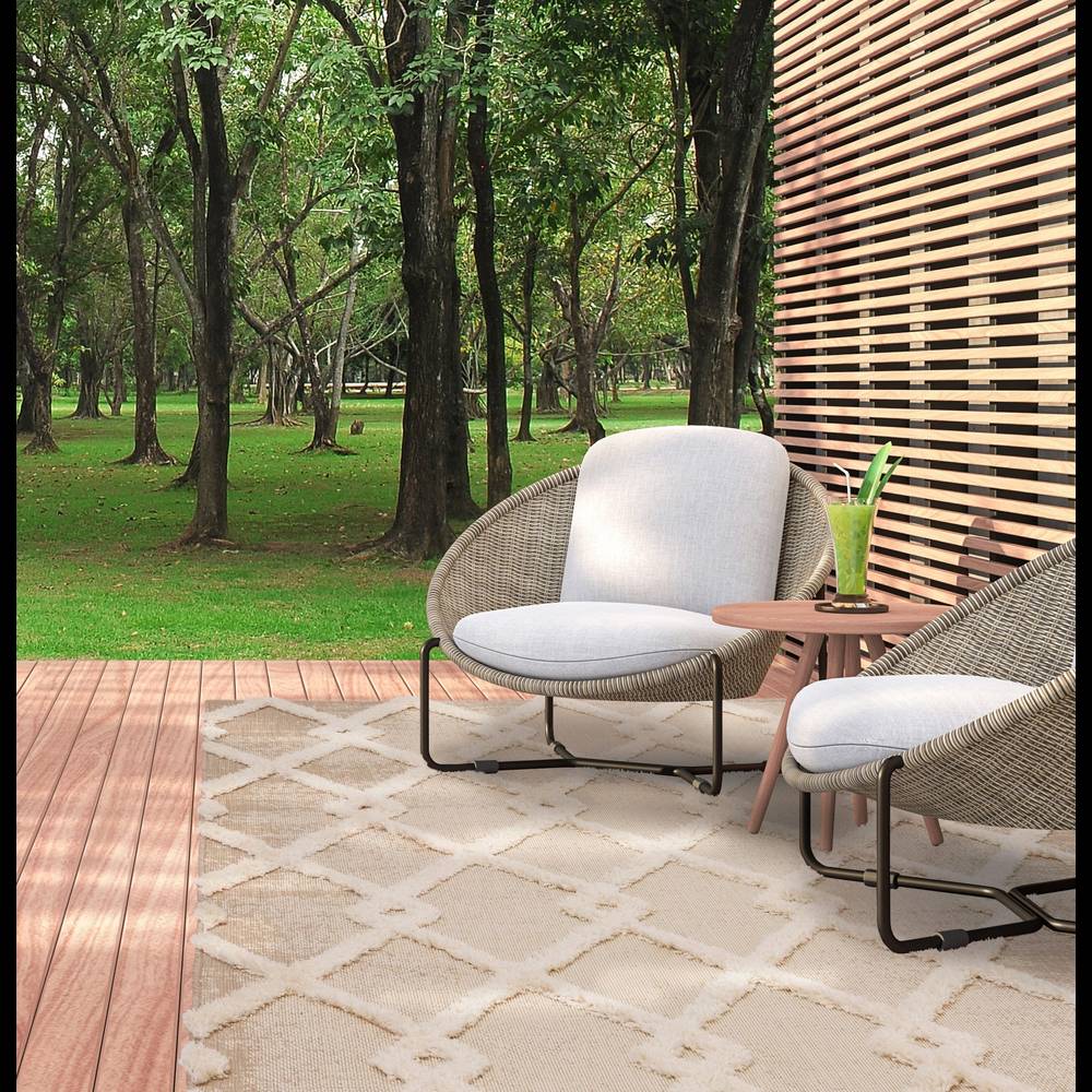 Monty 160x230cm MN07 Beige/Cream Diamond Rug