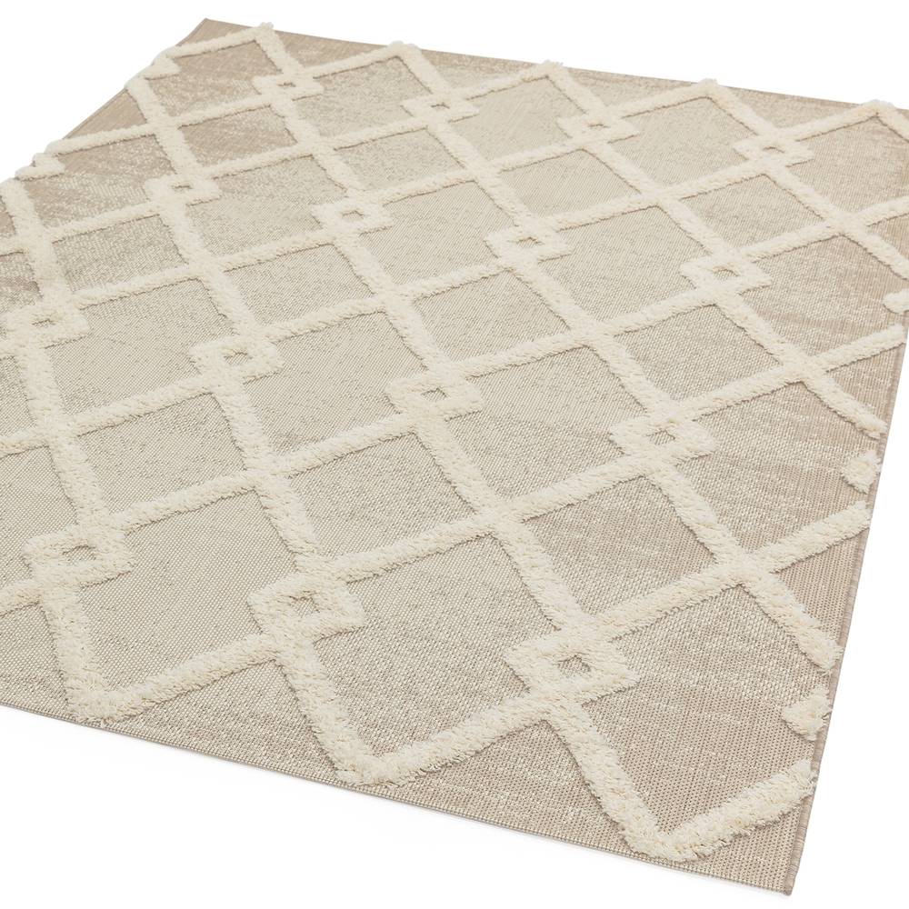 Monty 160x230cm MN07 Beige/Cream Diamond Rug