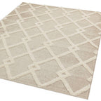 Monty 080x150cm MN07 Beige/Cream Diamond Rug