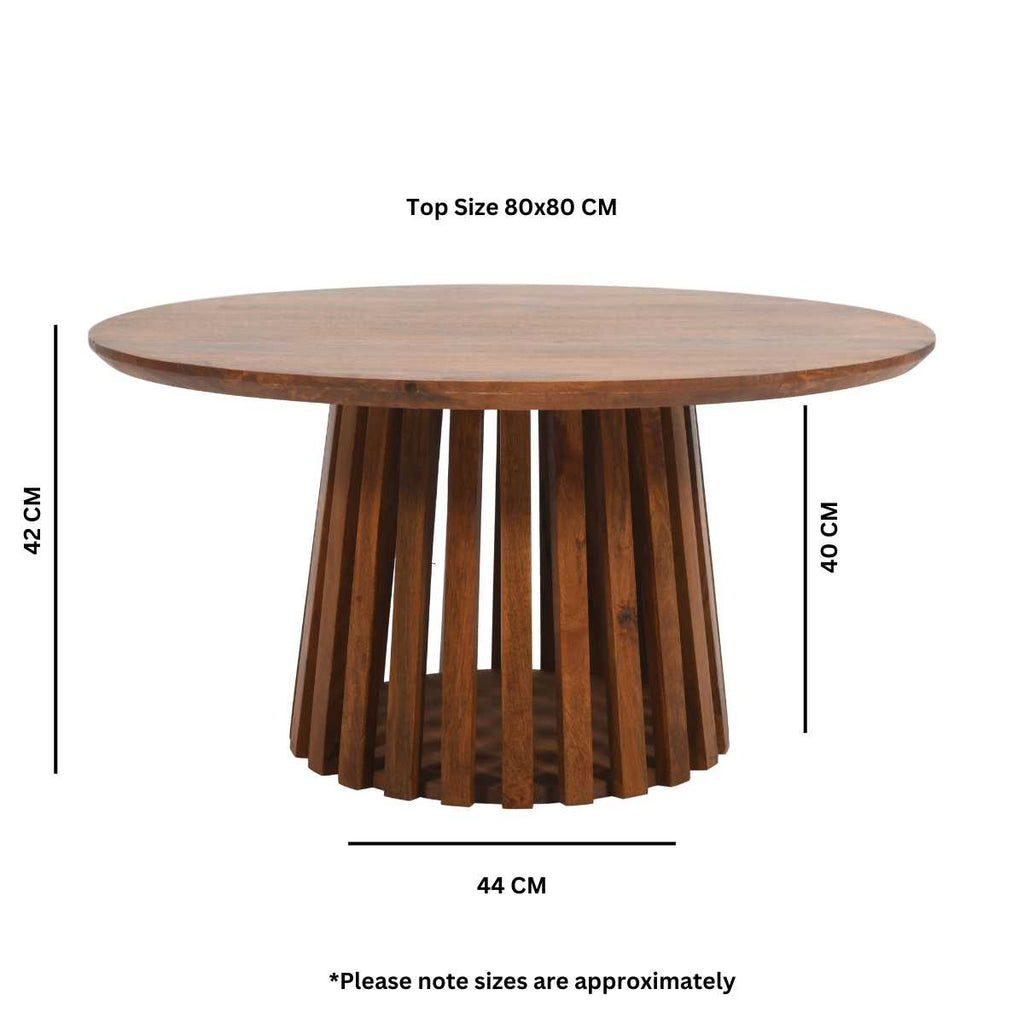 Olsen Mango Wood Round Coffee Table