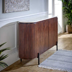 Loriini Mango Wood Sideboard With Marble Top & Metal Legs