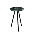 Loriini Side Table With Black Marble Top & Metal Legs