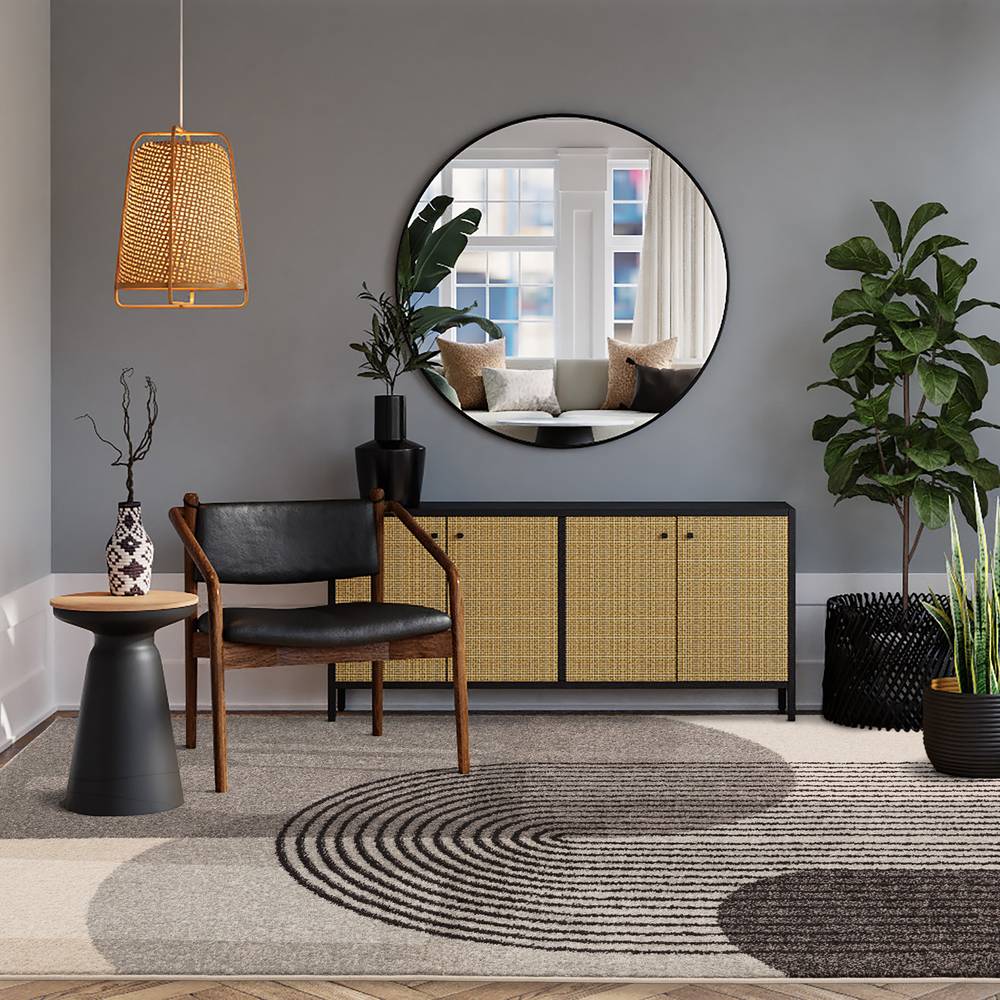 Muse 160x230cm Grey Retro Rug MU14 Rug