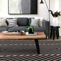 Muse 080x150cm Black Linear Rug MU10 Rug