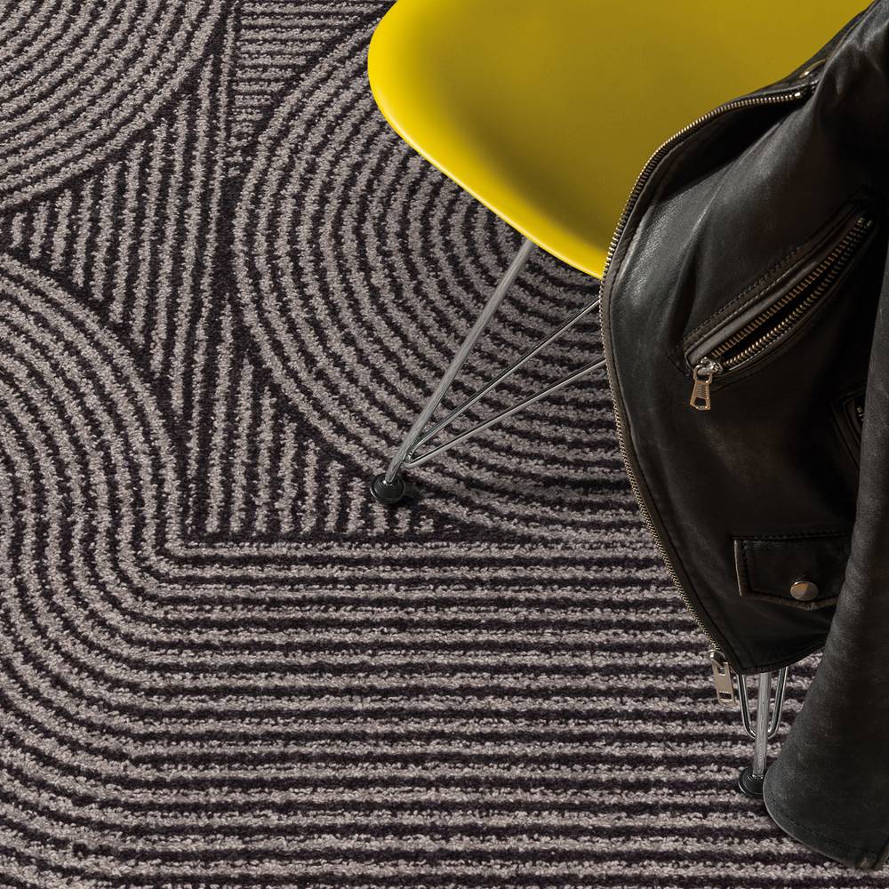 Muse 080x150cm Charcoal Swirl Rug MU01 Rug
