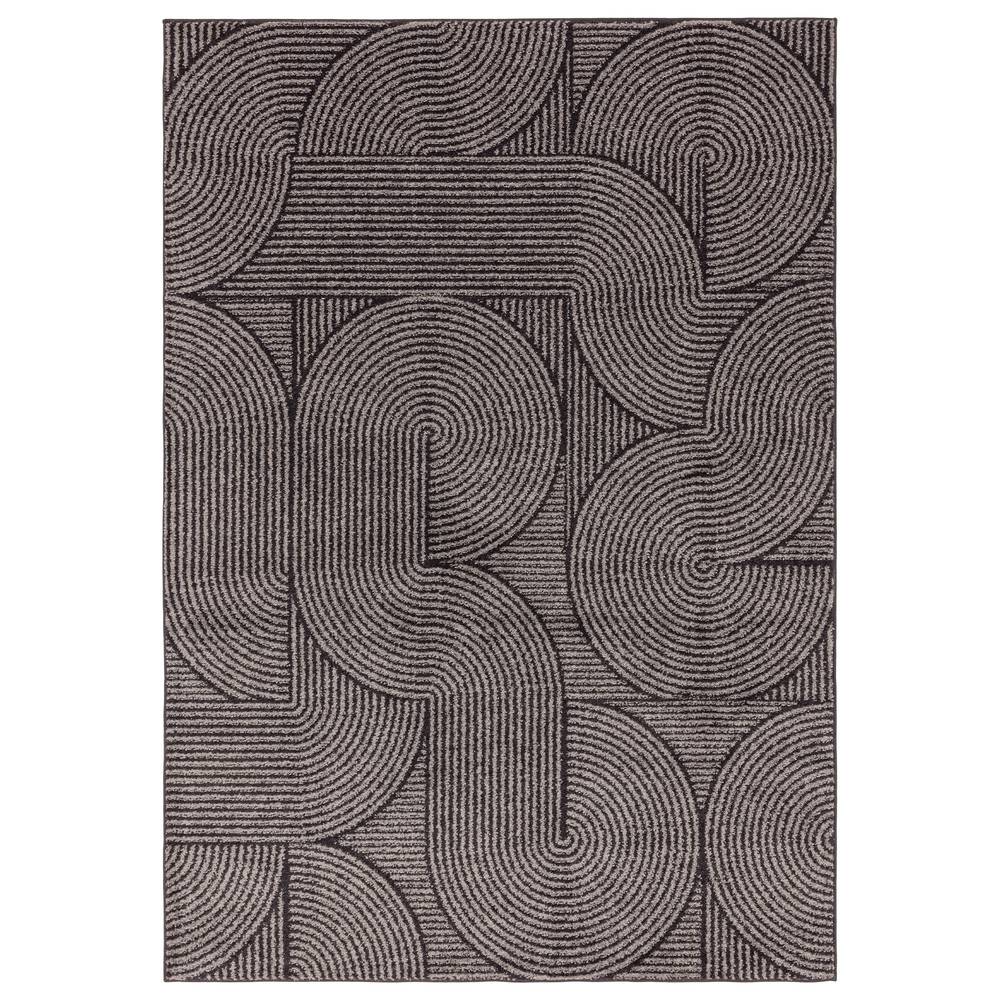 Muse 120x170cm Charcoal Swirl Rug MU01 Rug