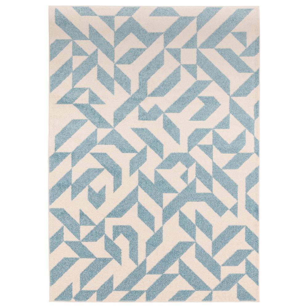 Muse 200x290cm Blue Shapes Rug MU03 Rug