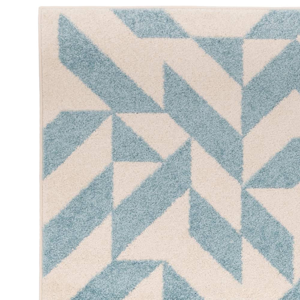 Muse 120x170cm Blue Shapes Rug MU03 Rug