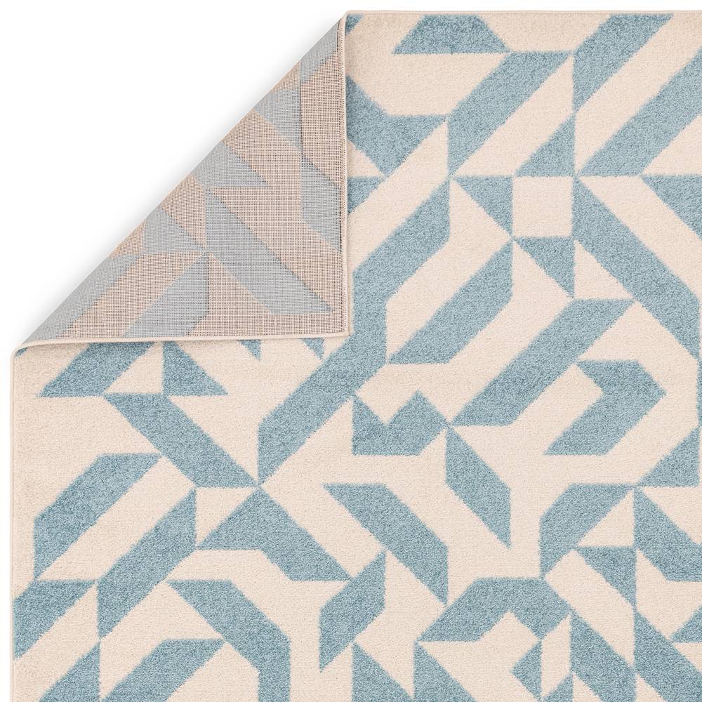 Muse 200x290cm Blue Shapes Rug MU03 Rug