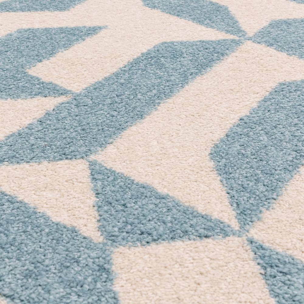 Muse 200x290cm Blue Shapes Rug MU03 Rug