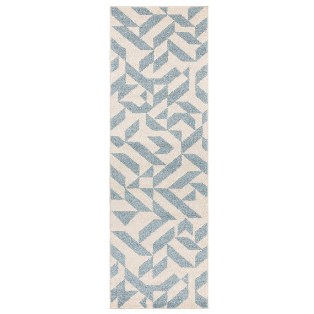 Muse 080x150cm Blue Shapes Rug MU03 Rug