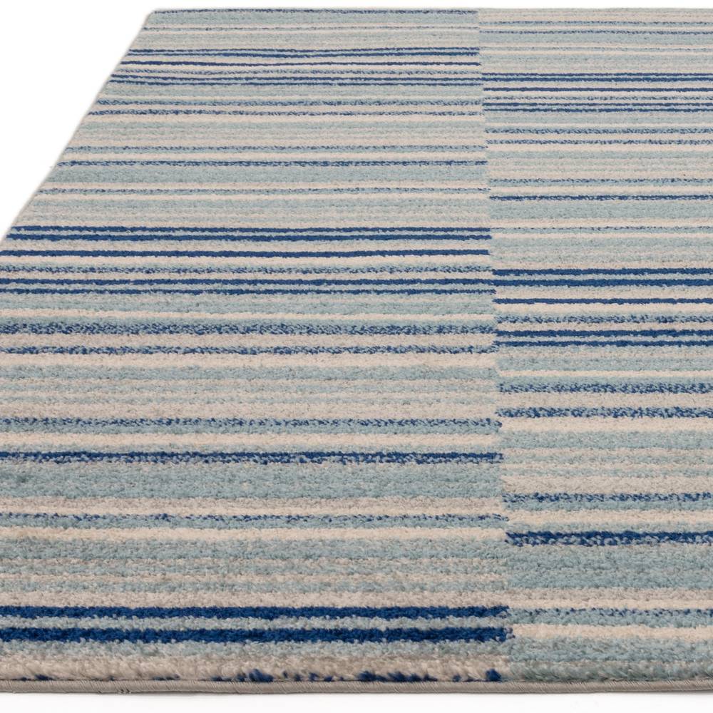 Muse 066x240cm Blue Stripe Rug MU05 Rug