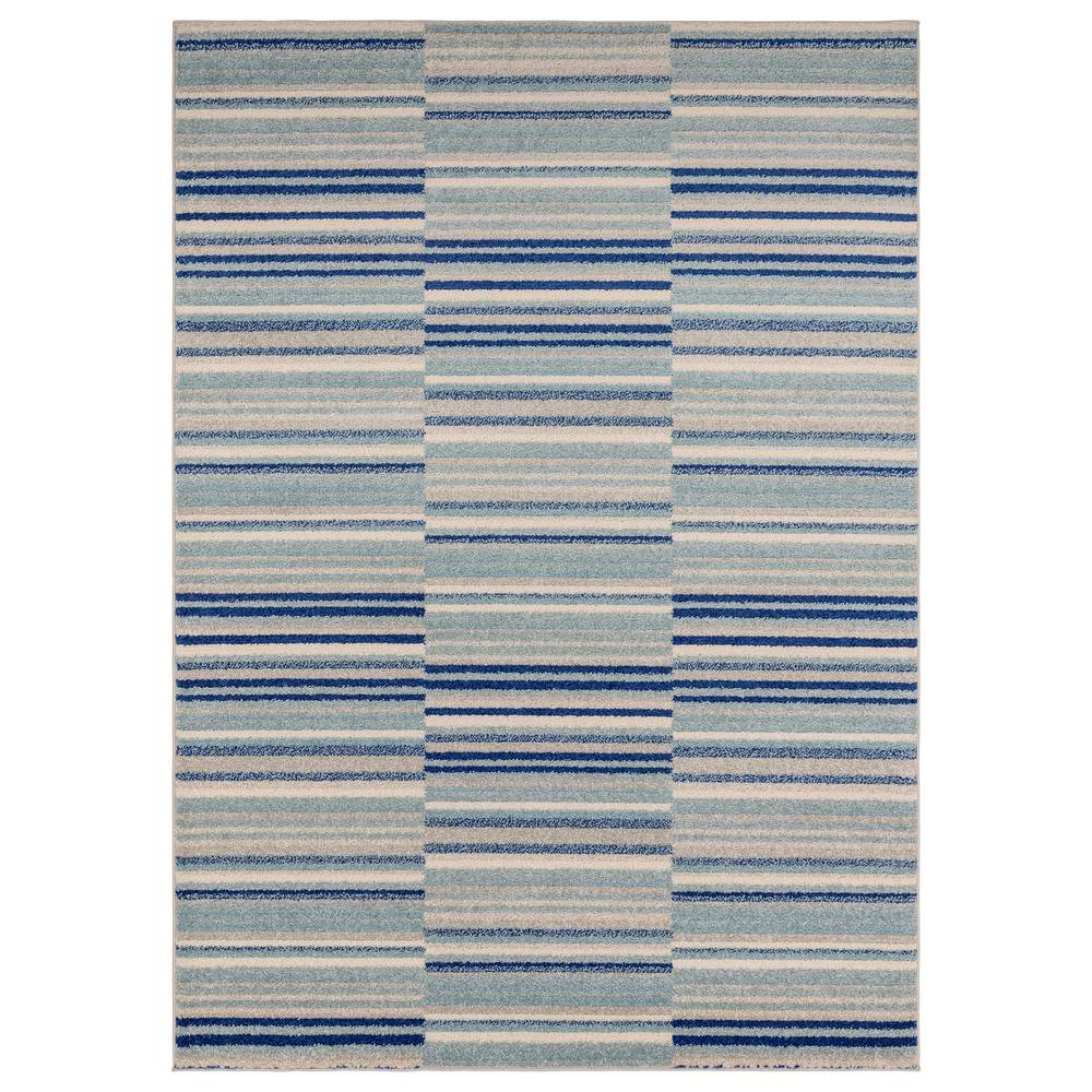 Muse 200x290cm Blue Stripe Rug MU05 Rug