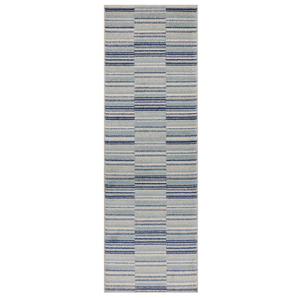 Muse 120x170cm Blue Stripe Rug MU05 Rug