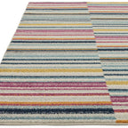 Muse 080x150cm Multi-Coloured Stripe Rug MU06 Rug
