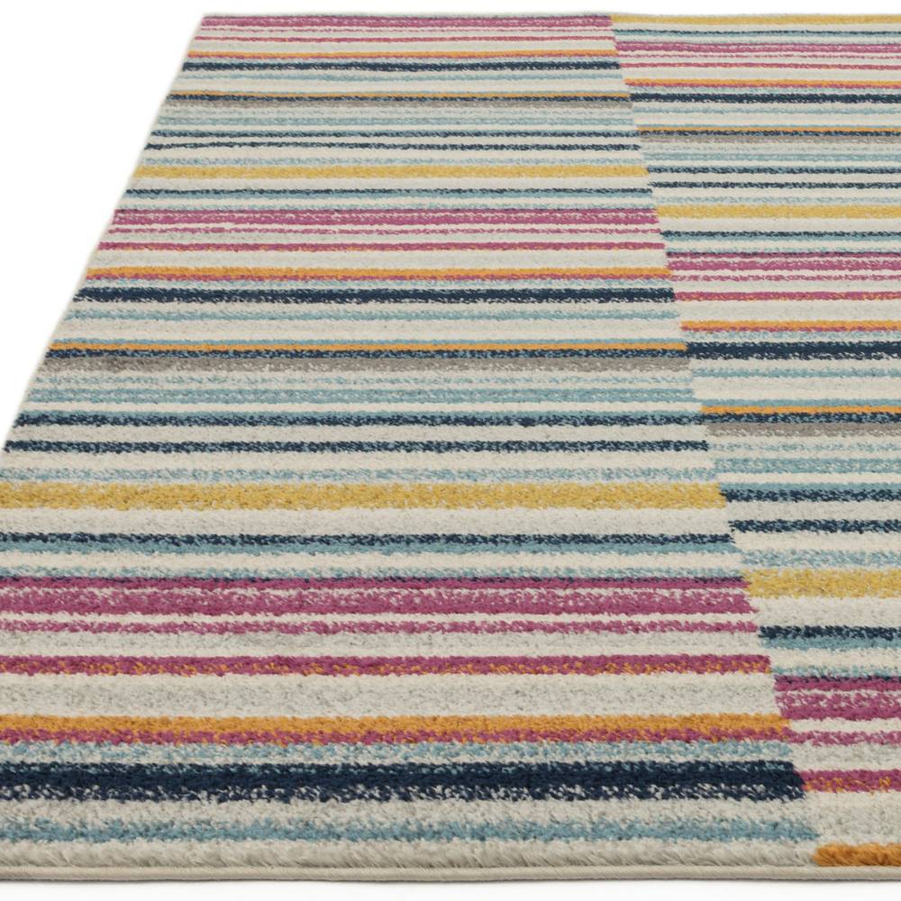 Muse 080x150cm Multi-Coloured Stripe Rug MU06 Rug