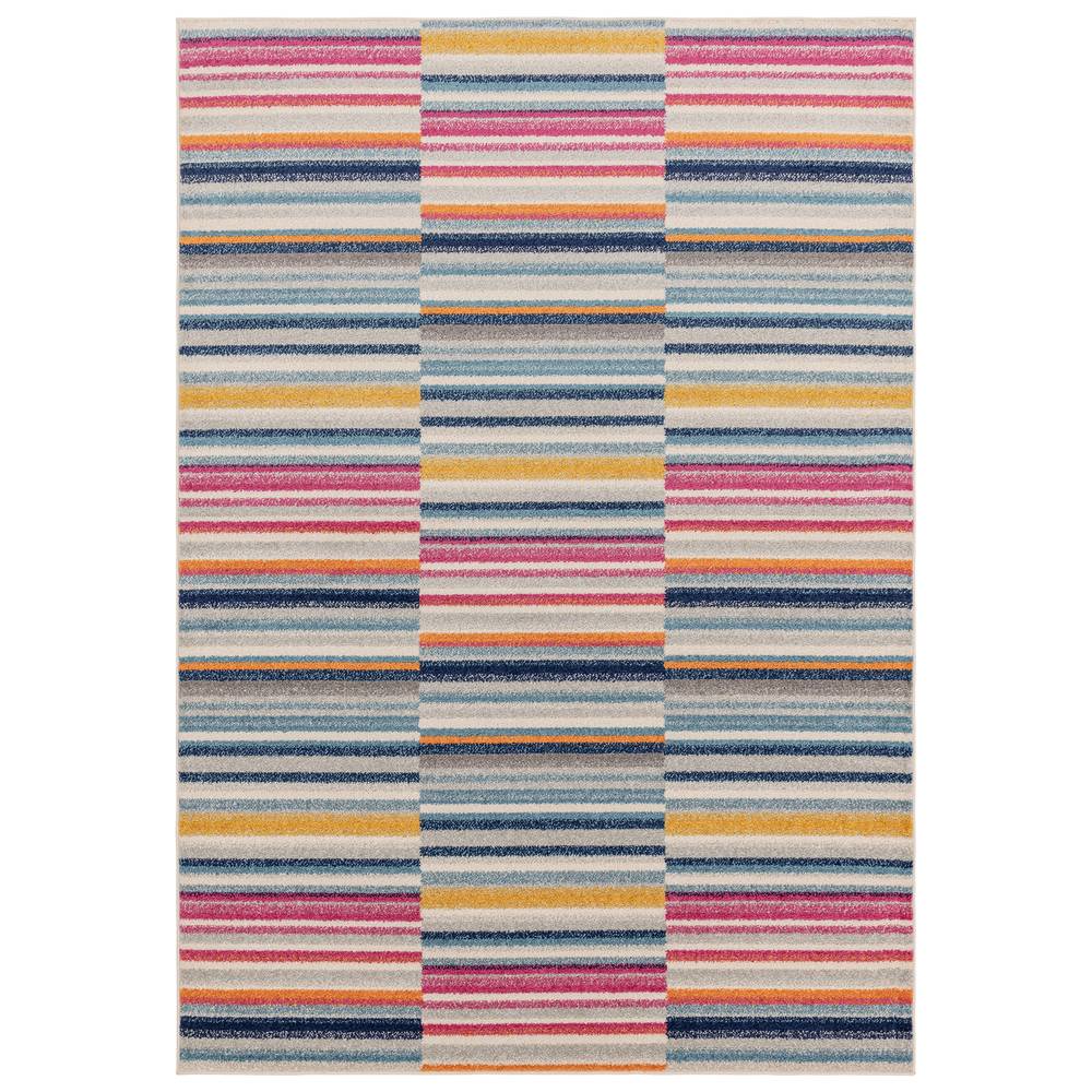Muse 080x150cm Multi-Coloured Stripe Rug MU06 Rug