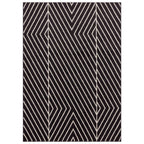 Muse 080x150cm Black Linear Rug MU10 Rug