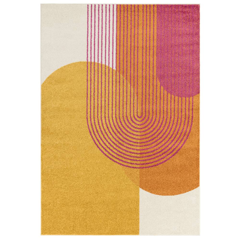 Muse 200x290cm Orange Retro Rug MU13 Rug