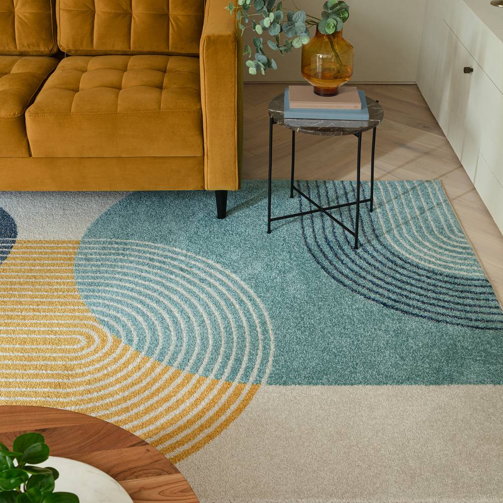 Muse 160x230cm Blue Retro Rug MU15 Rug
