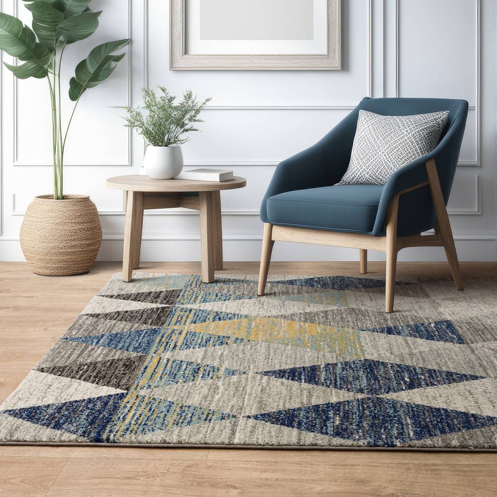 Muse 120x170cm Harlequin Blue MU25 Rug