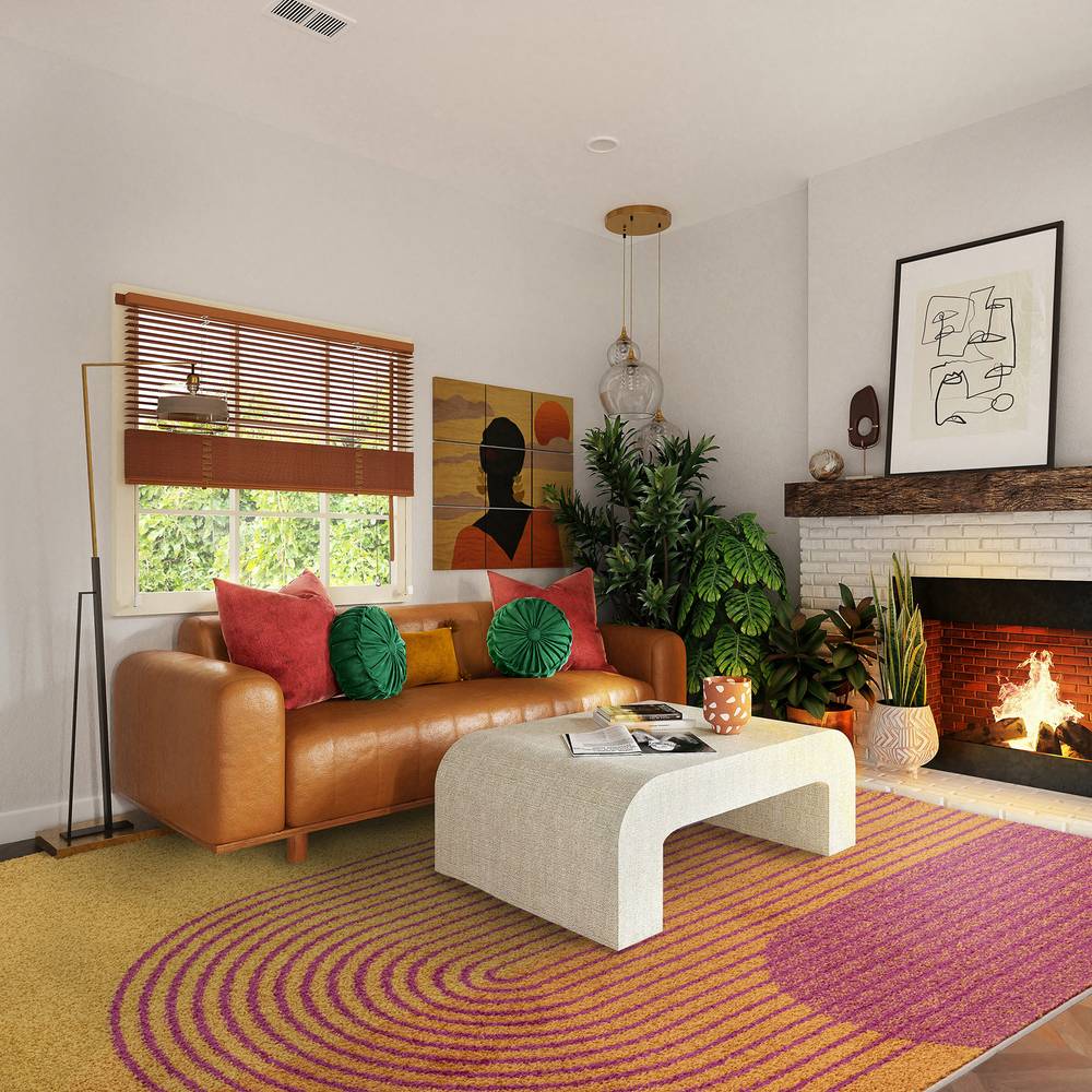 Muse 160x230cm Orange Retro Rug MU13 Rug