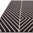 Muse 080x150cm Black Linear Rug MU10 Rug