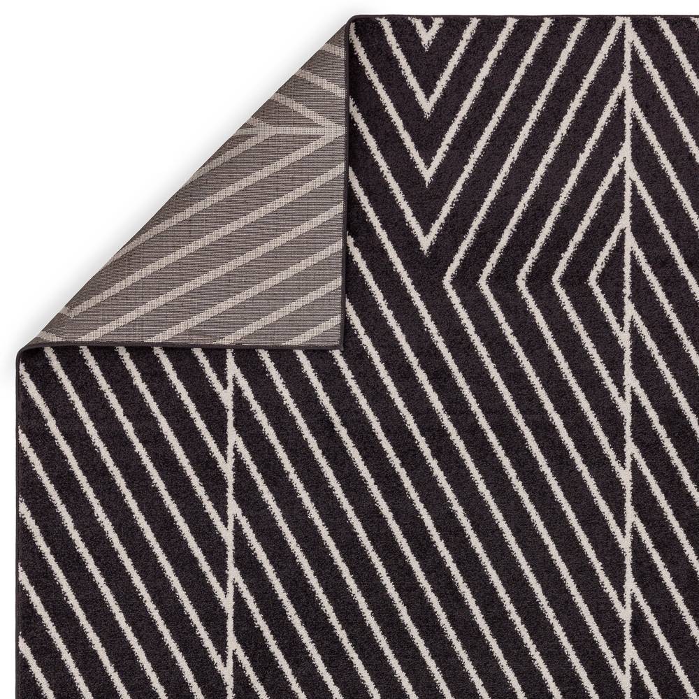 Muse 200x290cm Black Linear Rug MU10 Rug