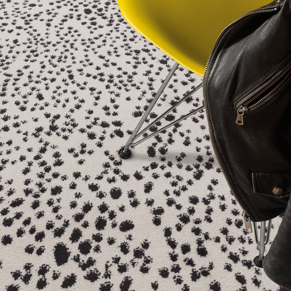 Muse 066x240cm Black Spotty Rug MU11 Rug