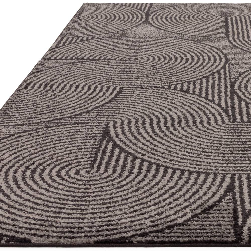 Muse 160x230cm Charcoal Swirl Rug MU01 Rug
